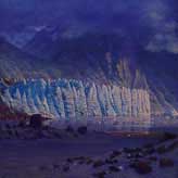 Miles Glacier Cordova Alaska Painting by David Rosenthal